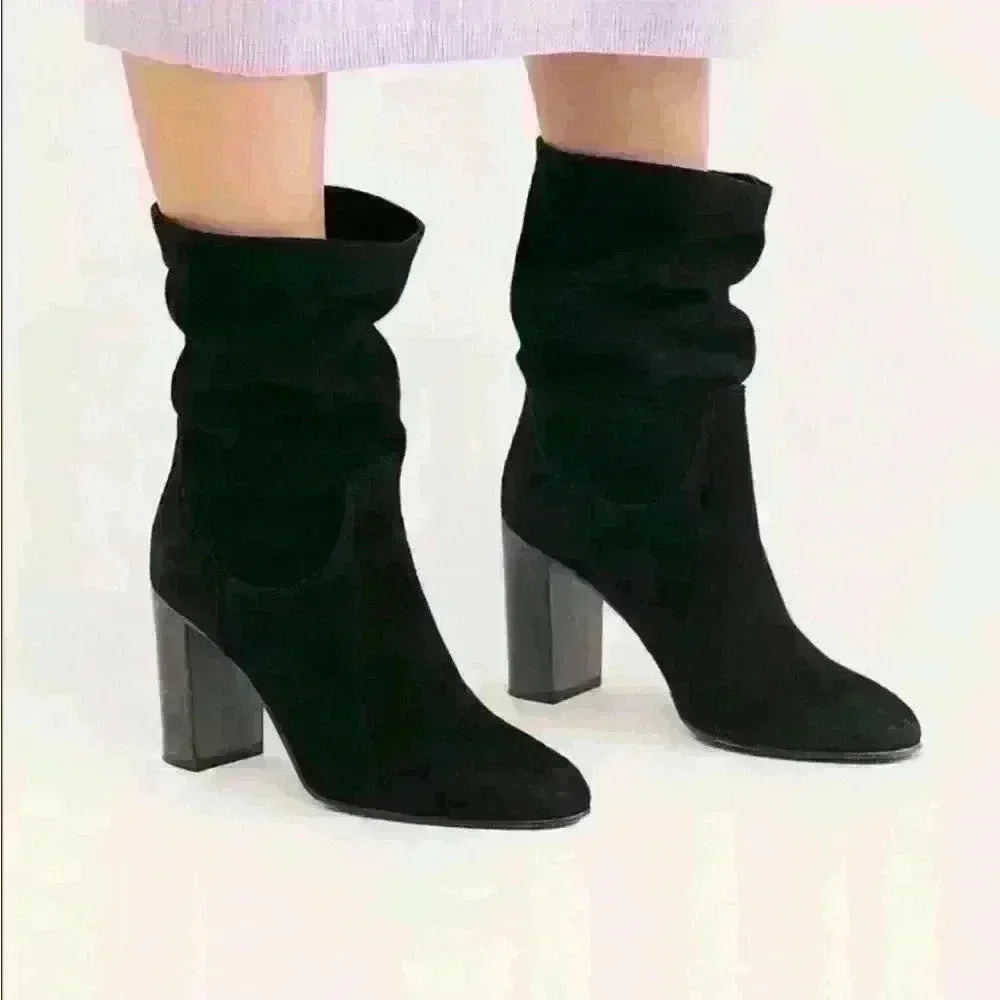 Free People Dakota Suede Heel Boots.